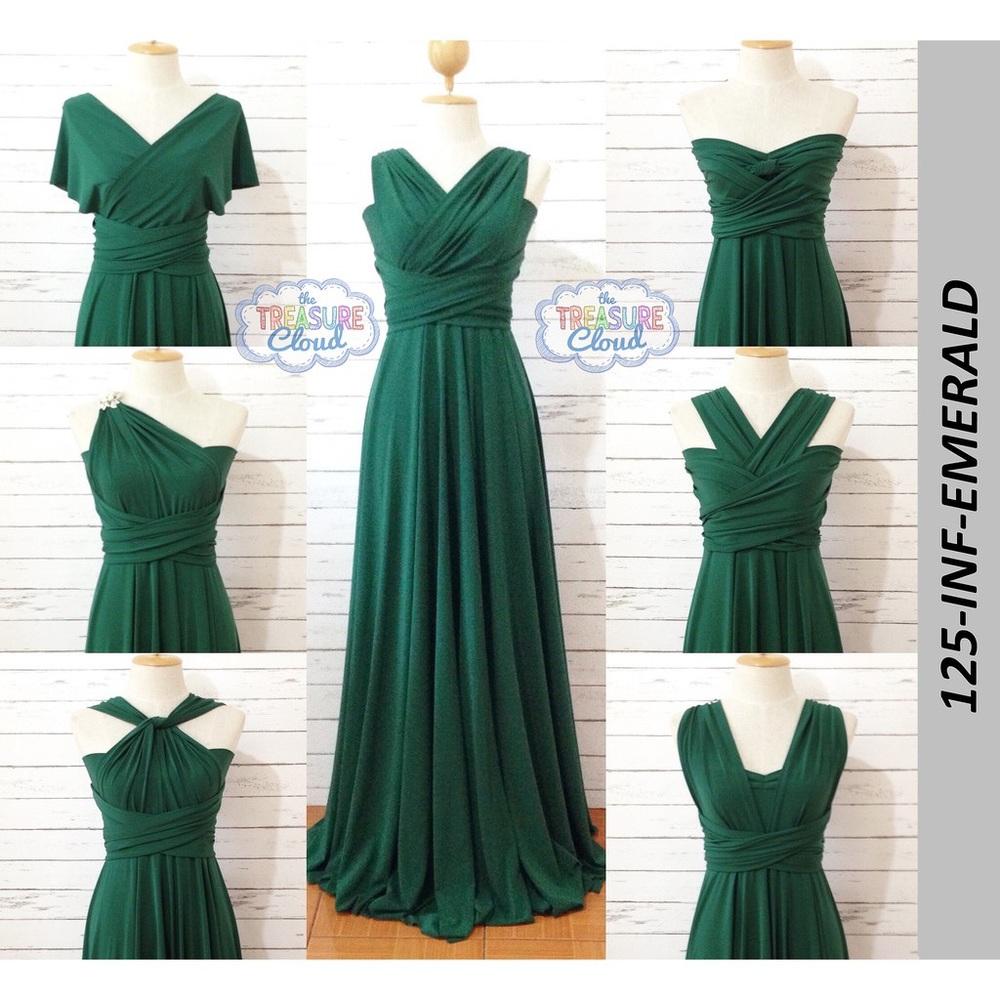 Emerald Floor Length Infinity Dress Gown